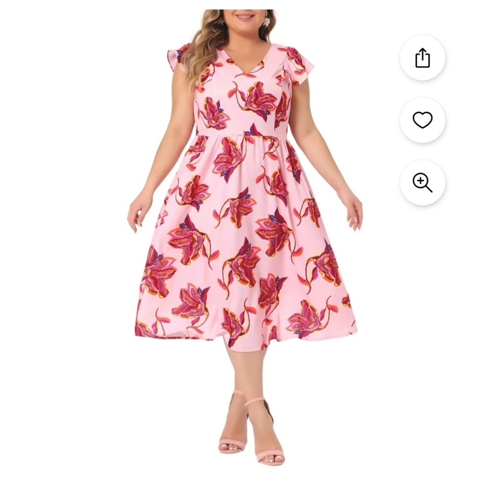 Eloquii floral summer dress plus size 20
